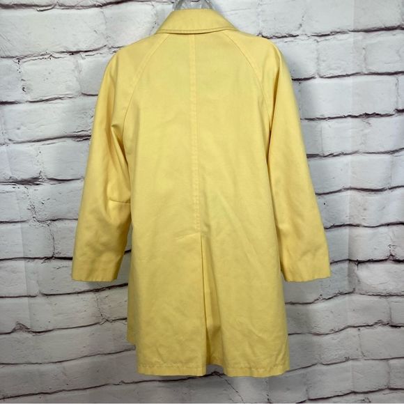 Vintage Yellow London Fog Maincoats SZ 10 Reg Button Close 2 Pocket Collar Lined - Picture 2 of 15